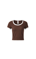 Vitality Motive Scoop Tee - Toffee Contrast