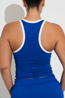 Vitality Motive Racer Tank - River Contrast