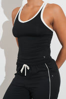 Vitality Motive Racer Tank - Midnight Contrast