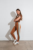Vitality Motive Scoop Tee - Toffee Contrast
