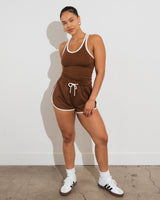 Vitality Motive Racer Tank - Toffee Contrast