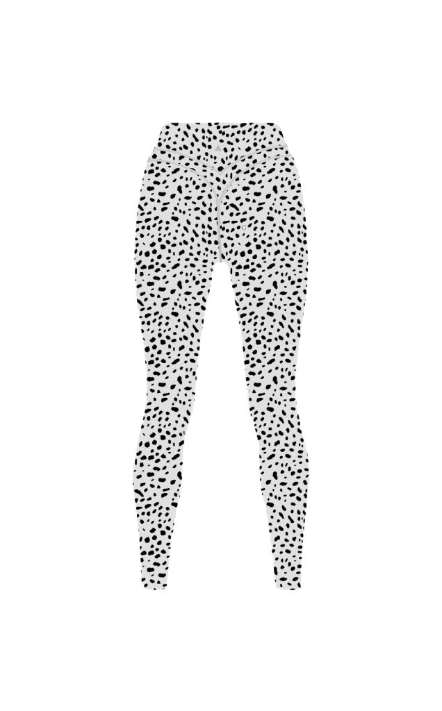ZYIA Active Snow Leopard Print Brilliant Pocket 7/8 Leggings Size 14-16  White 