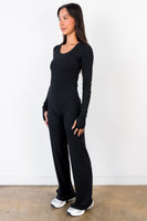 Vitality Essential Rib Scoop Top - Midnight