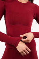 Vitality Basis® Crew Long Sleeve - Scarlet