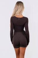 Vitality Flow Wrap Top - Espresso