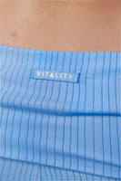 Vitality Float Rib Foldover Short - Sky