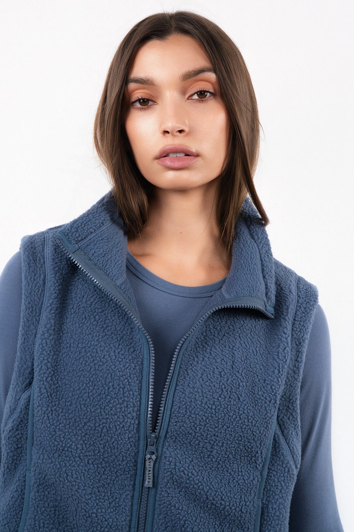 Vitality Polar Fleece Vest - Overcast
