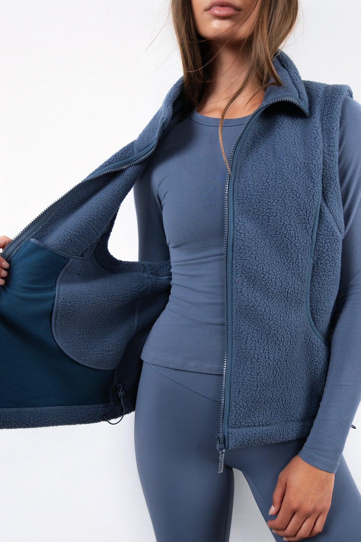 Vitality Polar Fleece Vest - Overcast