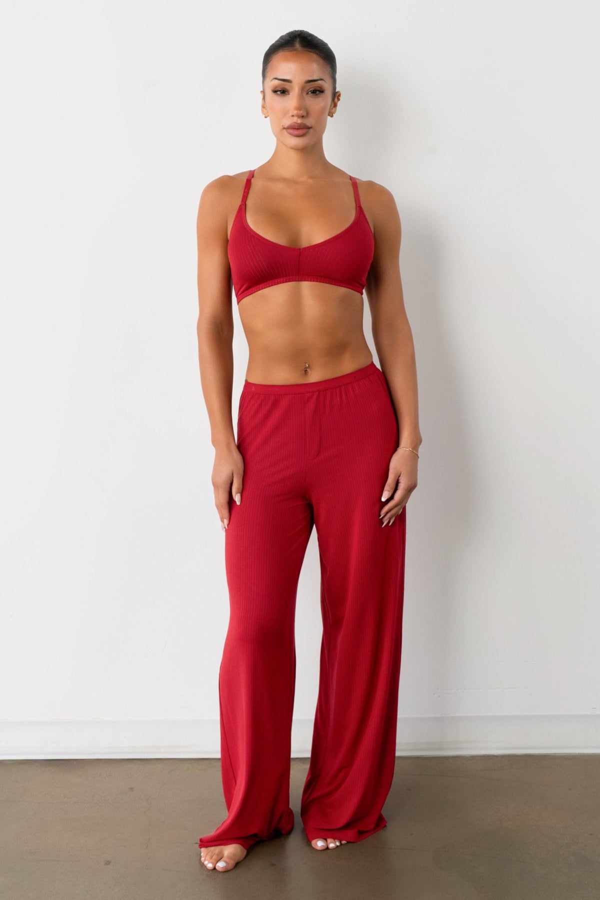 Vitality Float Rib Boxer Pant - Crimson