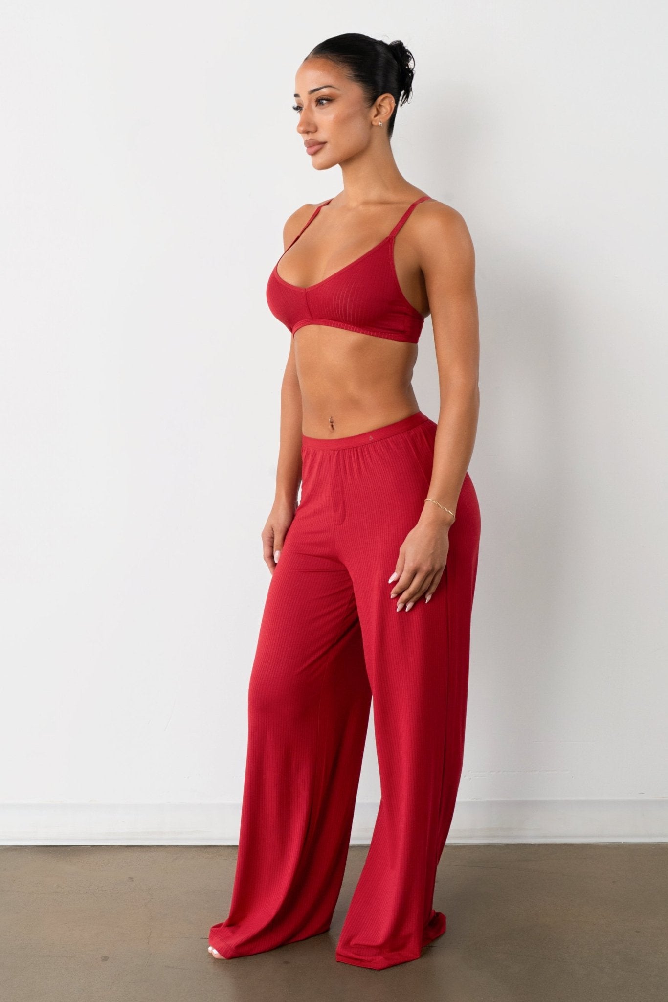 Vitality Float Rib Boxer Pant - Crimson