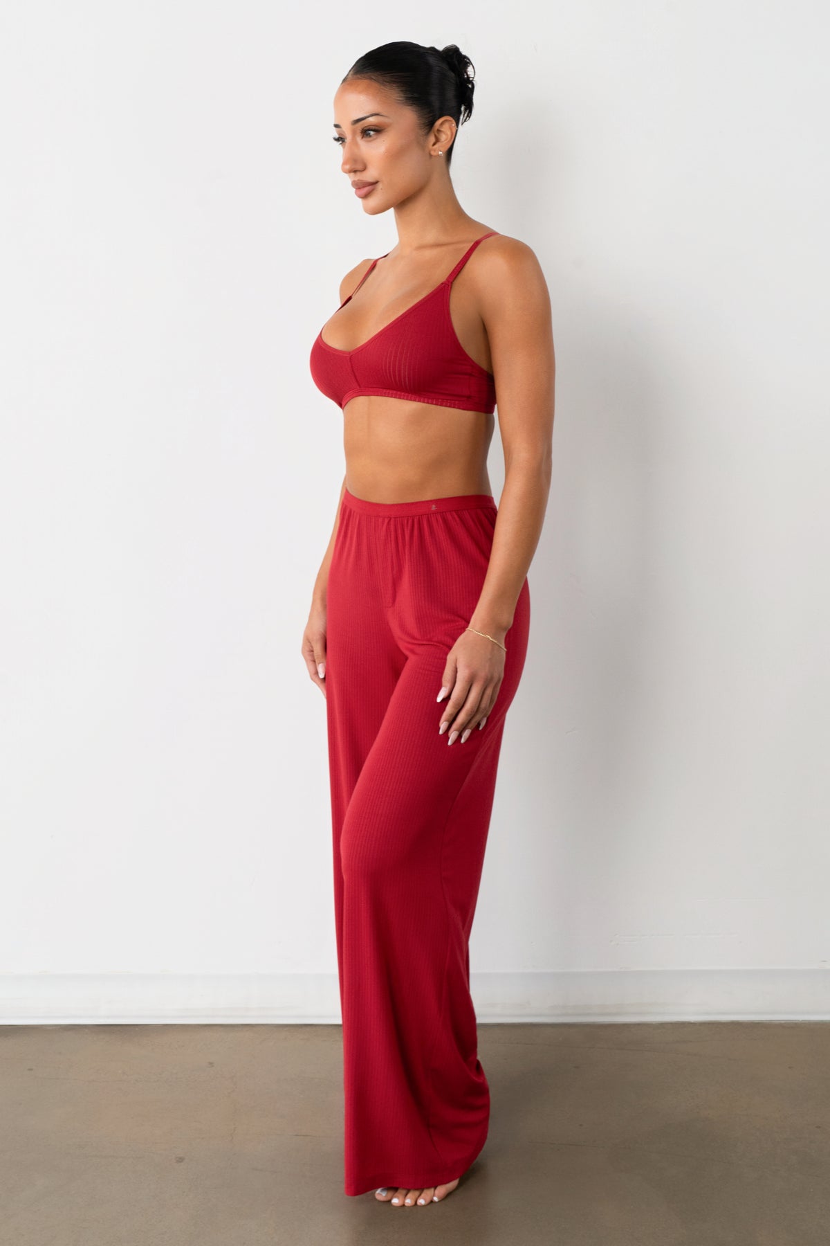 Vitality Float Rib Boxer Pant - Crimson