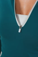 Cloud II™ Fitted Half Zip - Spruce Contrast
