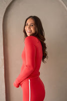 Cloud II™ Half Zip Top - Hot Pepper Contrast