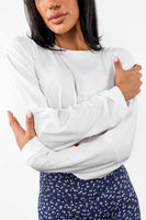 Vitality Flow Crop Long Sleeve - Snow