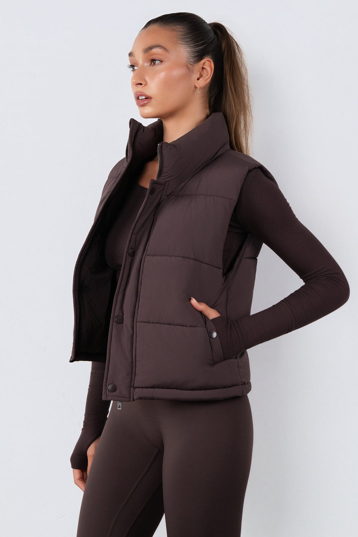 Vitality Puffer Vest - Espresso