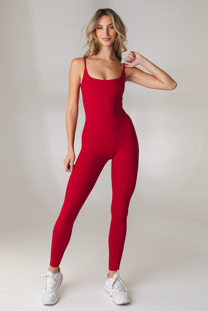 Cloud II™ Court Jumpsuit - Cherry – Vitality Athletic Apparel