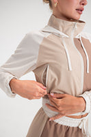 Vitality Drift Zip Windbreaker - Khaki Combo