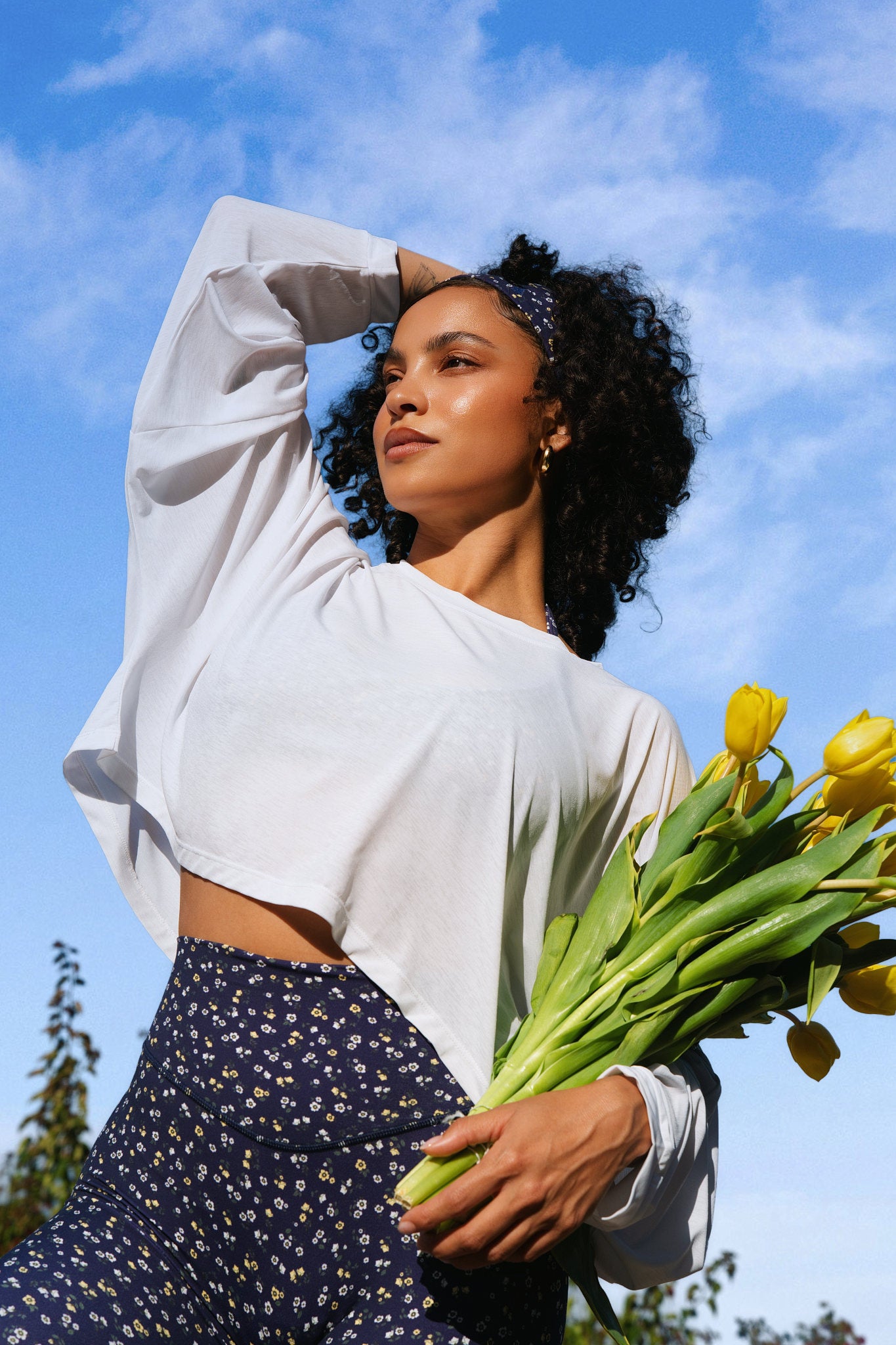 Vitality Flow Crop Long Sleeve - Snow