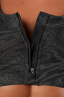 Vitality Pulse® Zip Bra - Woodgrain