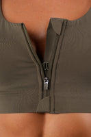 Vitality Pulse® Zip Bra - Coffee