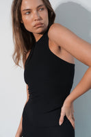 Cloud II™ Rib High Neck Tank - Midnight