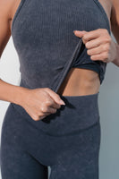 Cloud II™ Rib High Neck Tank - Oxford Washed