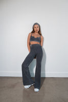 Cloud II™ Rib Wide Leg Trouser - Iron Washed