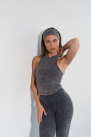 Cloud II™ Rib High Neck Tank - Iron Washed