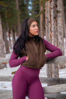 Vitality Polar Fleece Cropped Vest - Toasted Walnut