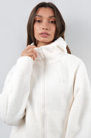 Vitality Polar Fleece Full Zip Hoodie - Egret