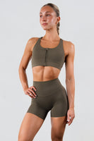 Vitality Pulse® Zip Bra - Coffee