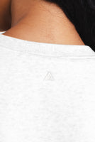 Vitality Cozy® Raw Hem Crop - Oat Marl - Varsity
