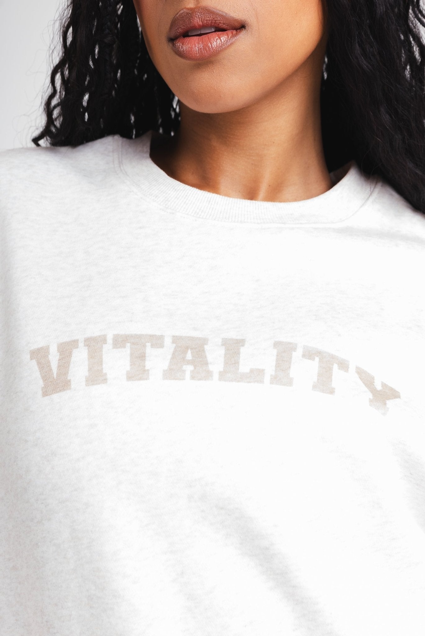 Vitality Cozy® Uni Crew - Oat Marl - Varsity