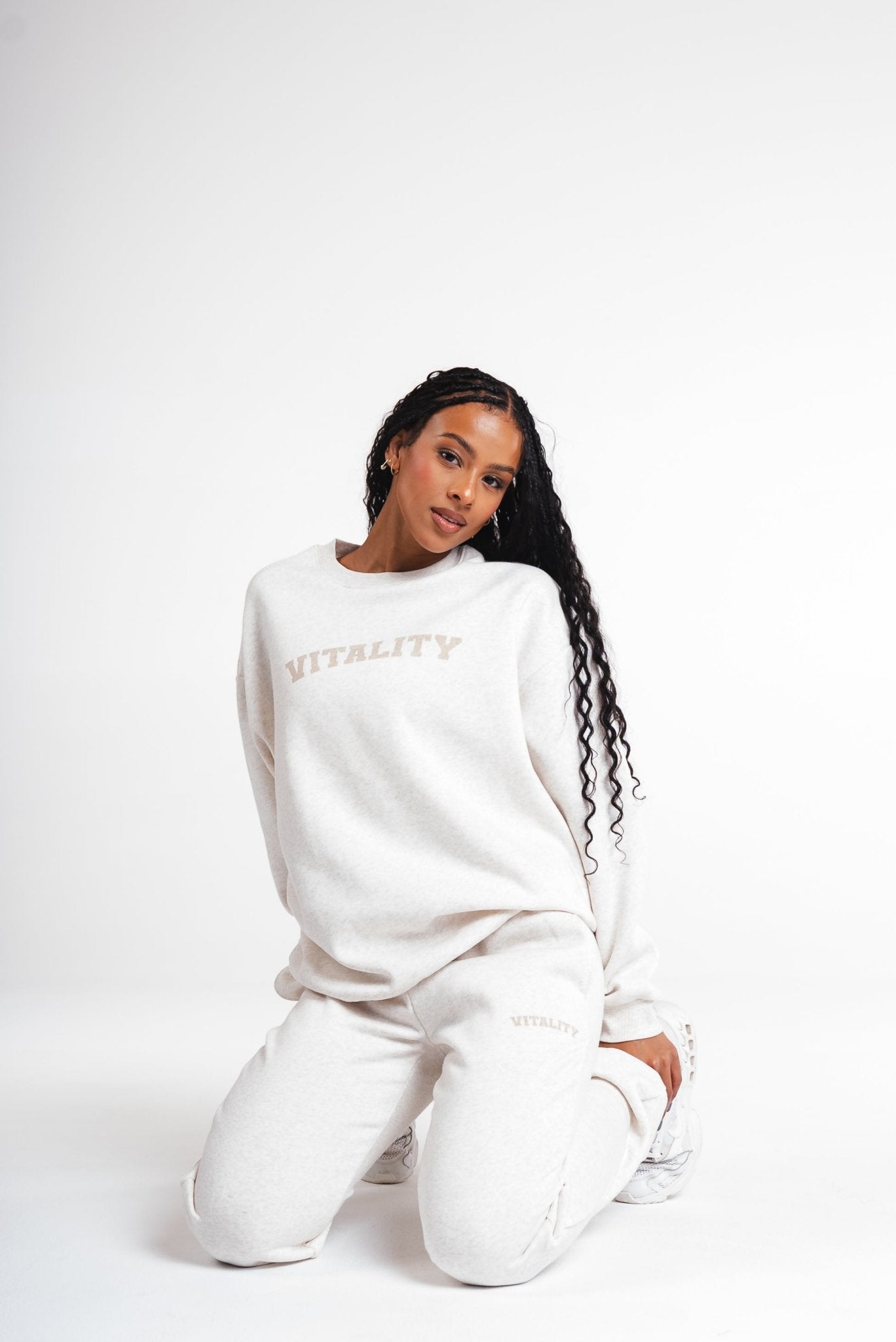 Vitality Cozy® Uni Crew - Oat Marl - Varsity