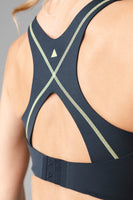 Vitality Activate® Zip Bra - Midnight Lime Contrast