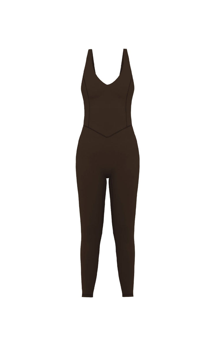 Cloud II™ Jumpsuit - Women's Dark Brown Sporty Jumpsuit – Vitality Athletic  Apparel
