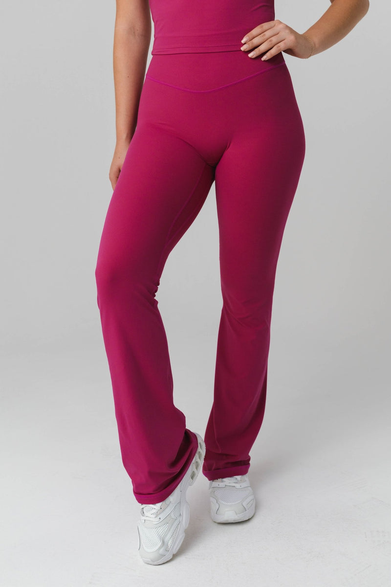 Pink flared yoga pants - Gem