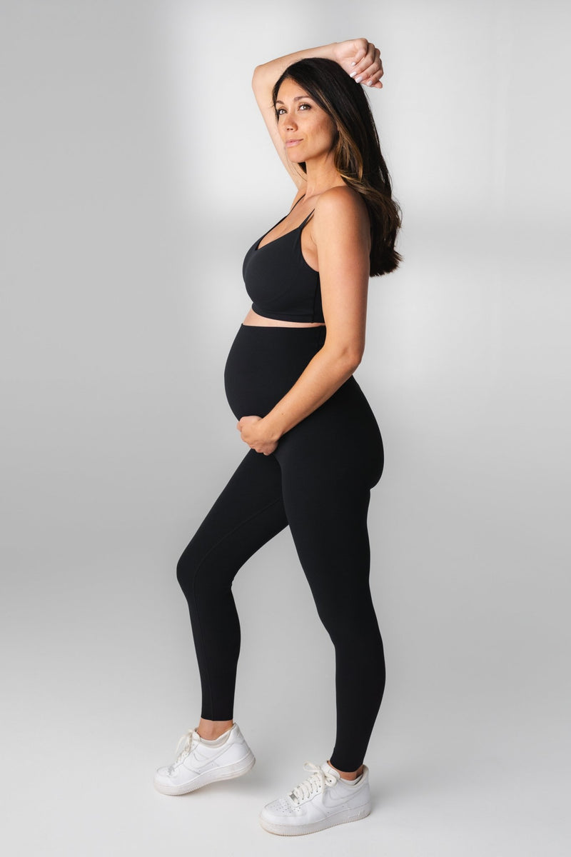 Pieces Maternity PMNEW SHINY - Leggings - Trousers - black