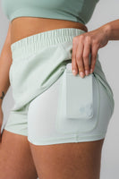Breeze Run Short - Mint, Women's Bottoms from Vitality Athletic and Athleisure Wear