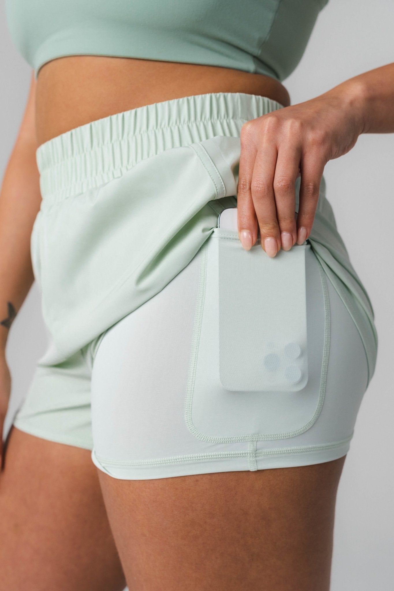 Breeze Run Short - Mint, Women's Bottoms from Vitality Athletic and Athleisure Wear