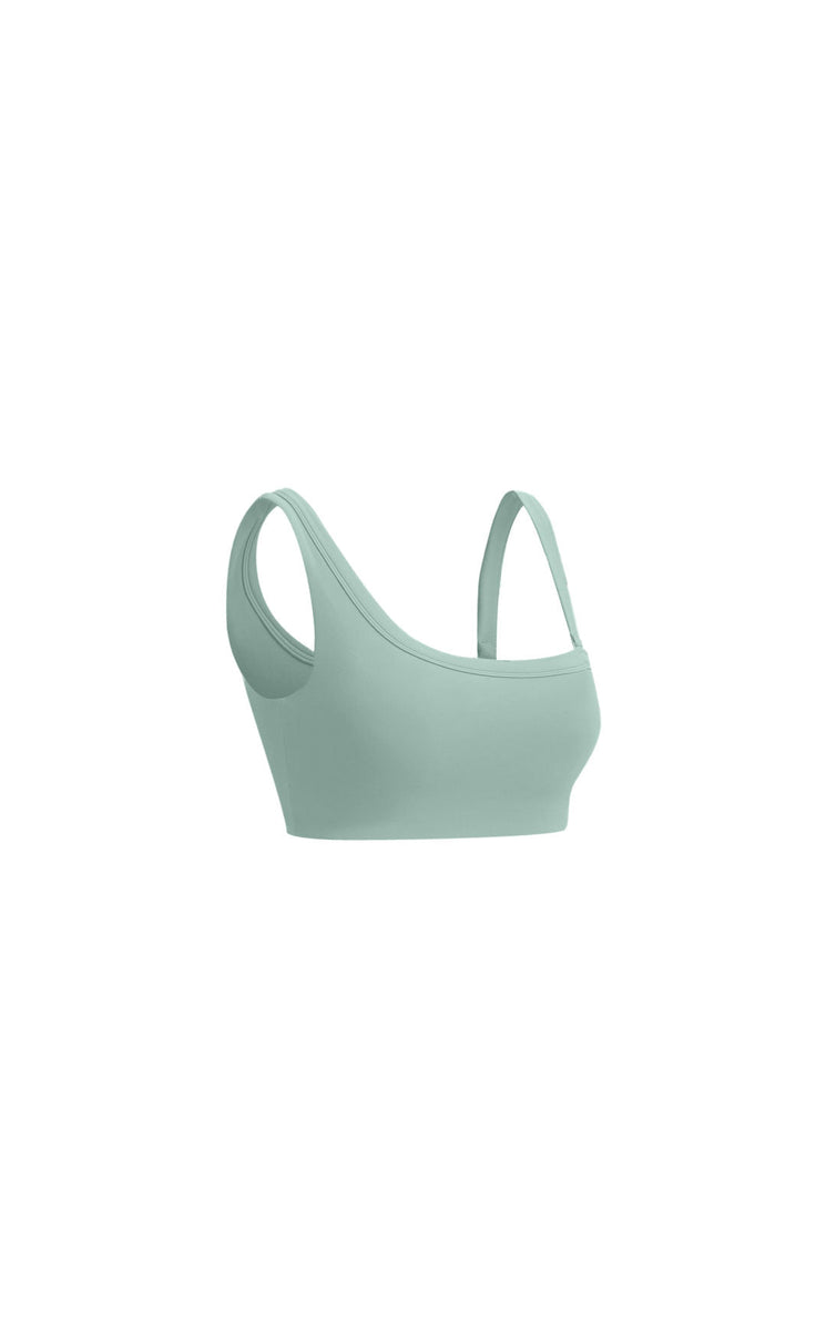 Cloud II Asym Bra - Women's Light Green Sports Bra – Vitality Athletic  Apparel