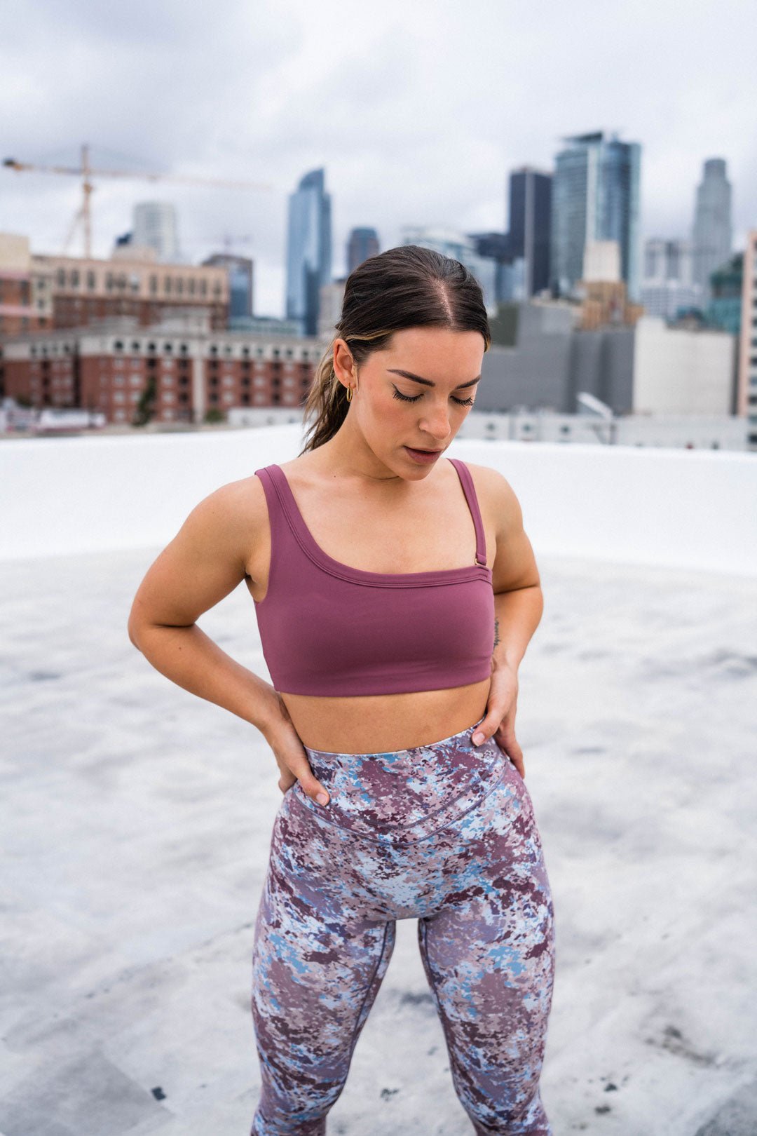 Cloud II Asym Bra - Mauve, Women's Bra from Vitality Athletic and Athleisure Wear
