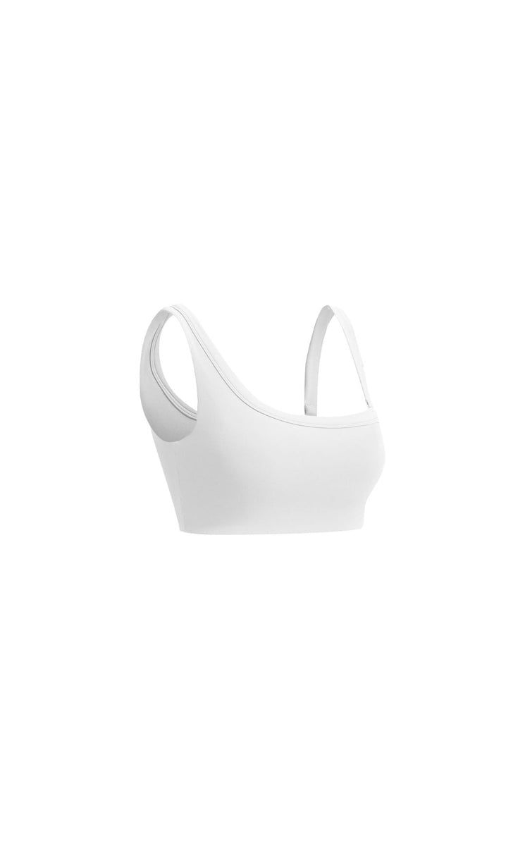 Cloud II Asym Bra - Women's White Sports Bra – Vitality Athletic Apparel