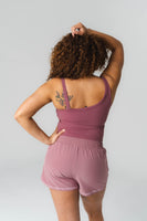 Cloud II Asym Tank - Mauve, Women's Tops from Vitality Athletic and Athleisure Wear