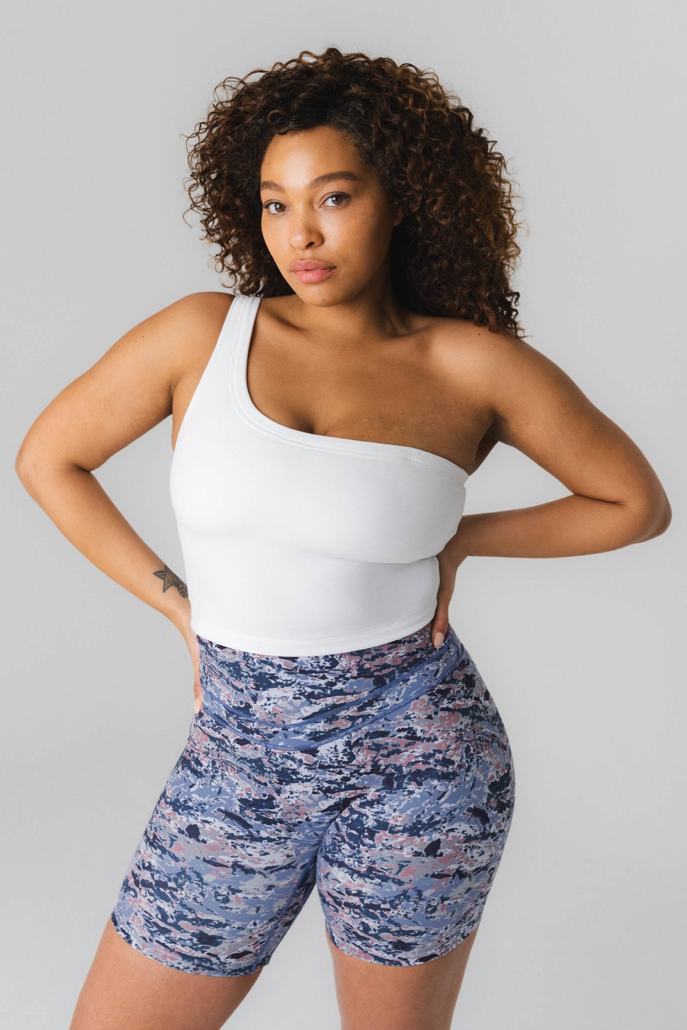 Cloud II Asym Tank - Snow, Women's Tops from Vitality Athletic and Athleisure Wear
