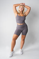 Cloud II Biker Short - Concrete, Women's Bottoms from Vitality Athletic and Athleisure Wear