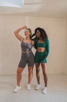 Cloud II Biker Short - Concrete, Women's Bottoms from Vitality Athletic and Athleisure Wear