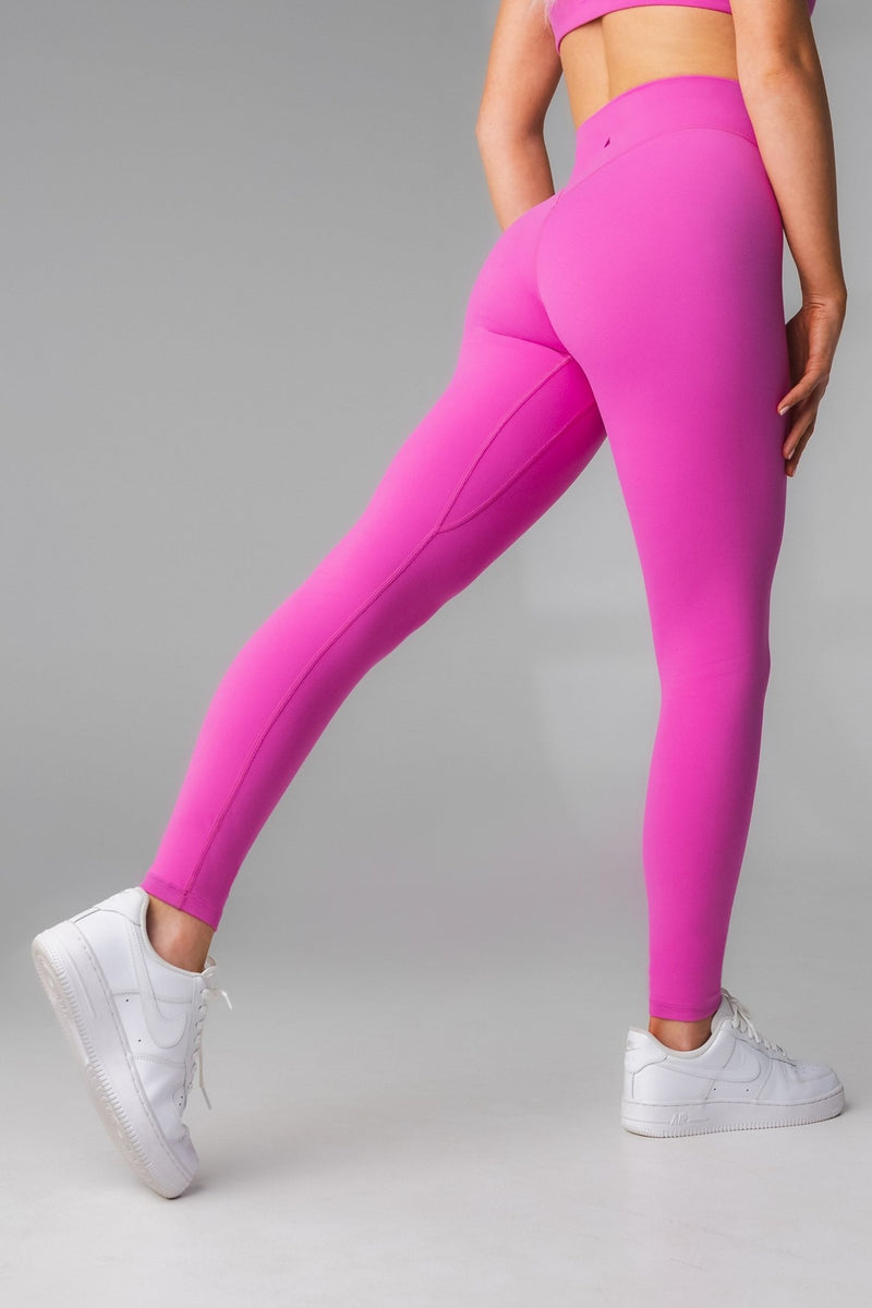 ACTIVE LIFE Women's Fuchsia Pants Small S Pink Purple Reversible Leggings  NWT