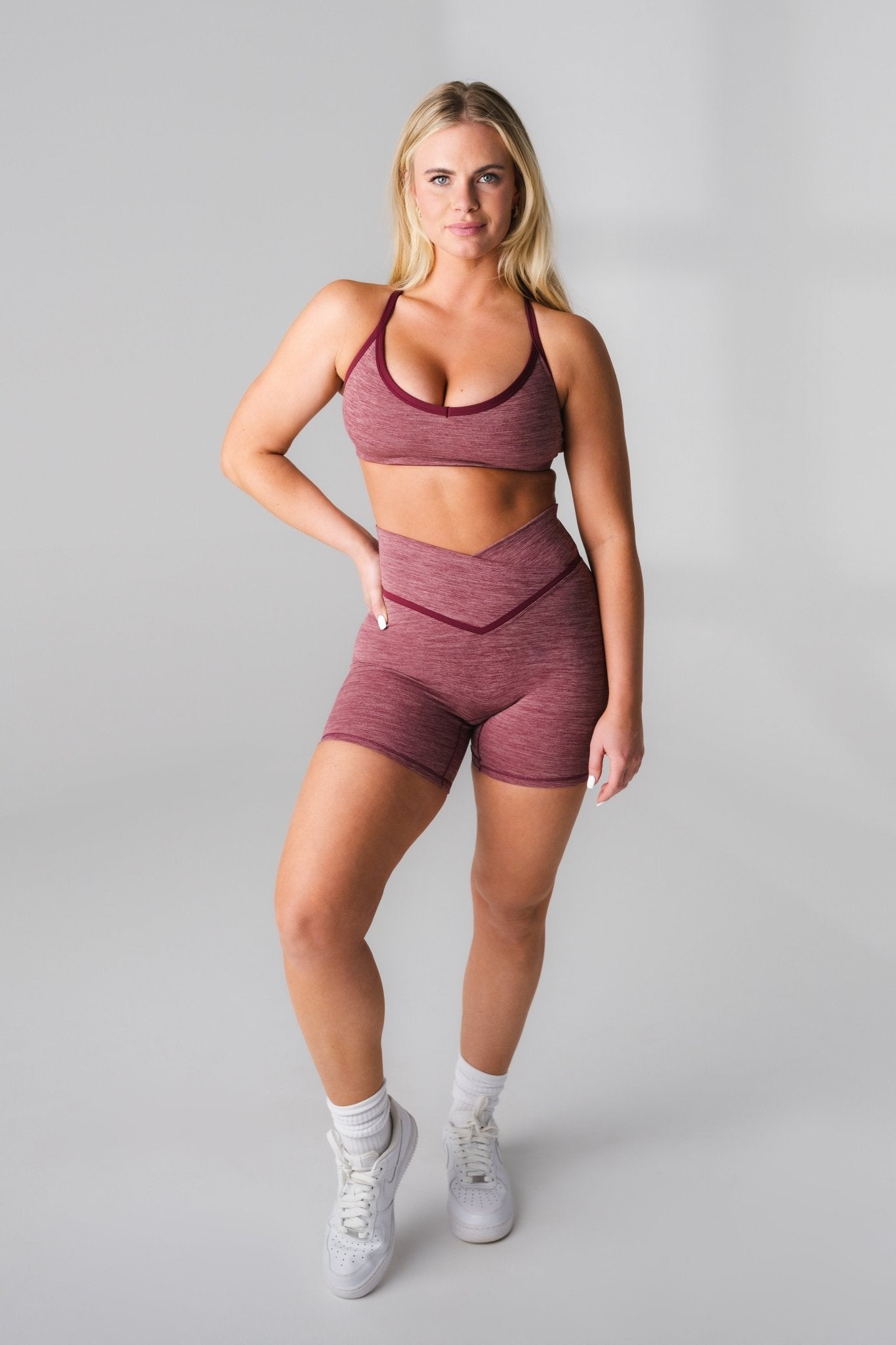Daydream V Volley Short - Blackberry Rose, Women's Bottoms from Vitality Athletic and Athleisure Wear
