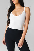 Synergy V Tank - Snow, Women's Tops from Vitality Athletic and Athleisure Wear